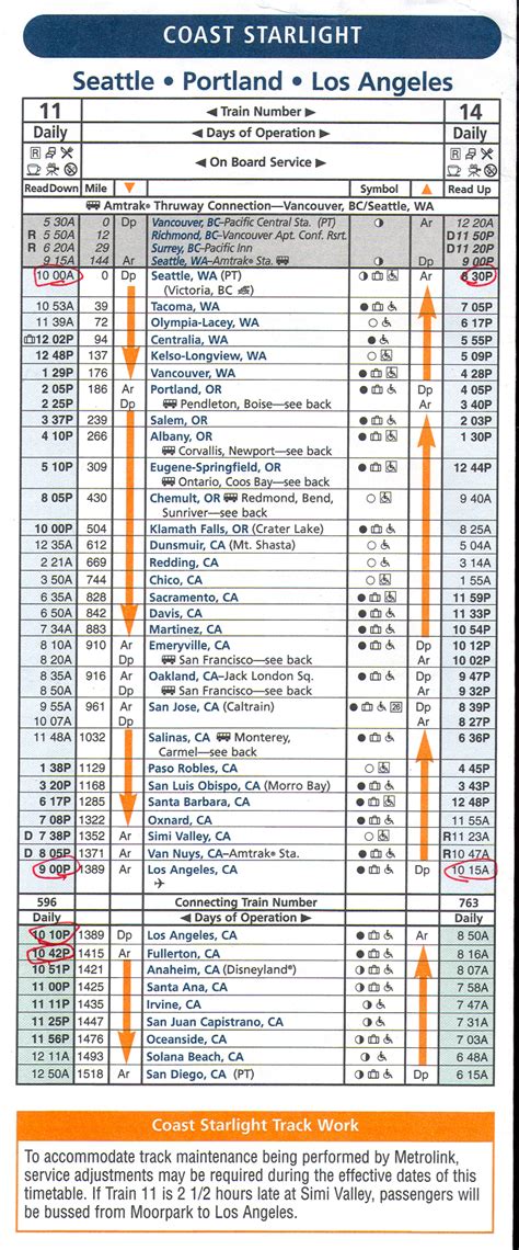 Amtrak Coast Starlight Schedule 2024 - Lotti Rhianon