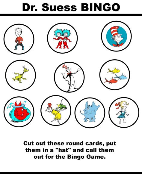 Happy Birthday Dr. Suess and FREE Printable BINGO Game • Printable Bingo Games, Printable Cards ...