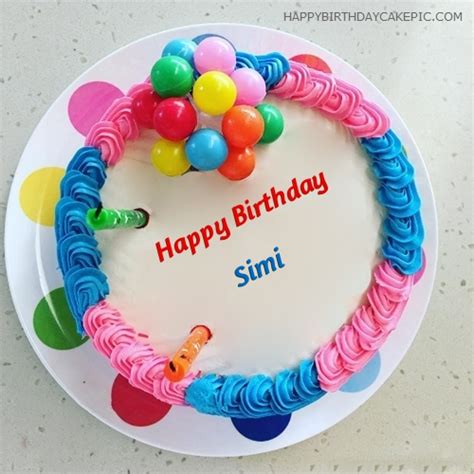 Colorful Happy Birthday Cake For Simi