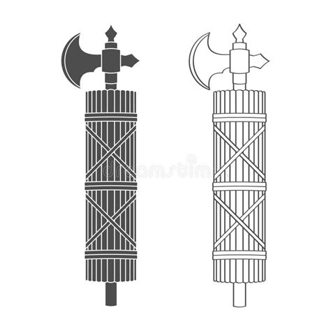 Icon with Roman Fasces stock vector. Illustration of rome - 170587569