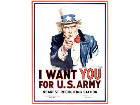 WWII Poster Uncle Sam I Want You for U.S. Army Propaganda - Etsy