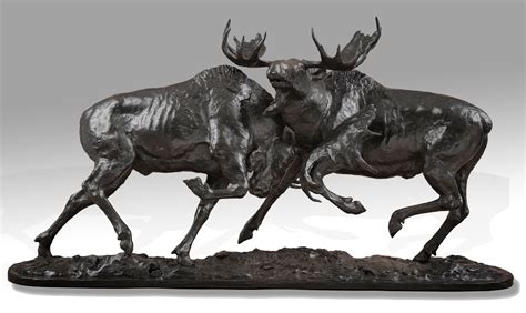 Wildlife Bronze Sculpture Depicted In North American Animals