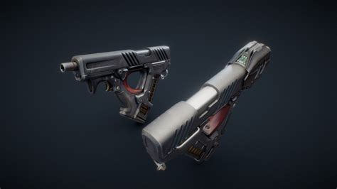 Cyberpunk pistol - Download Free 3D model by ptibogvader [8db90ef] - Sketchfab