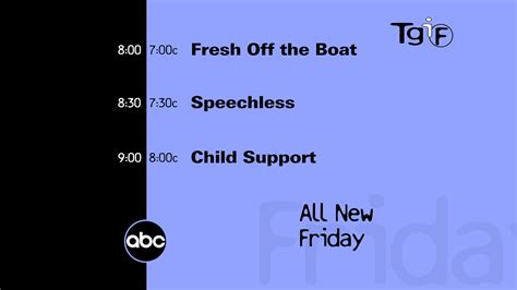 ABC TGIF Schedule Promo (2018, FANMADE) by lukesamsthesecond on DeviantArt