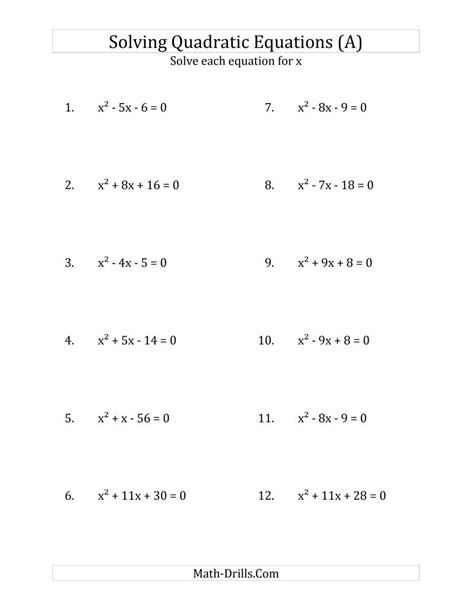 Practice Worksheet Factoring Quadratics Answers