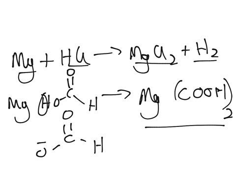 Mg and methanoic acid | Science, Chemical-reactions, Chemistry, Stoichiometry | ShowMe