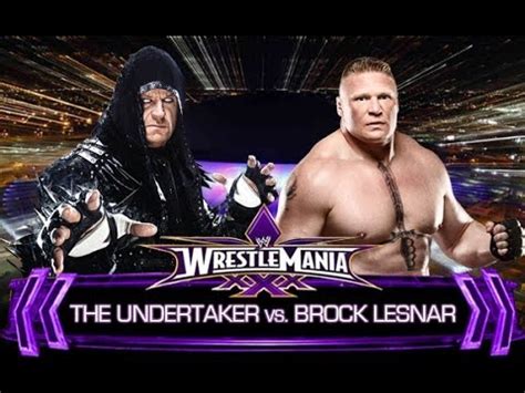 WWE WrestleMania 30 - The Undertaker vs Brock Lesnar - YouTube