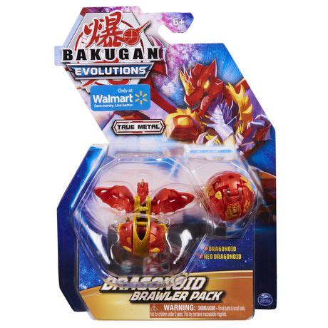 Bakugan Evolutions Dragonoid Brawler Pack with True Metal Platinum Dragonoid and Neo Dragonoid ...