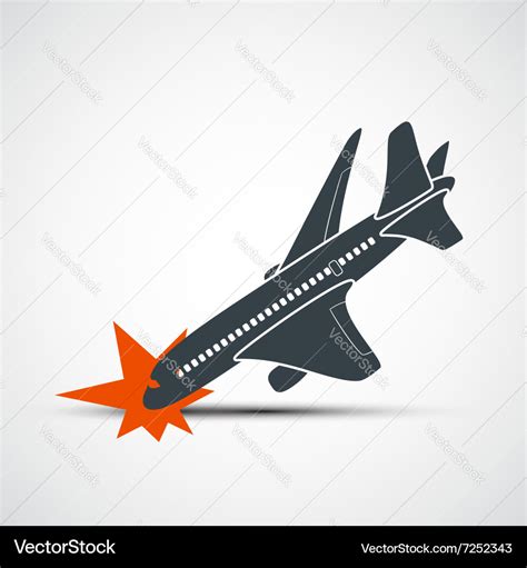 Plane crash stock Royalty Free Vector Image - VectorStock