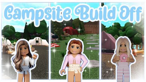 Bloxburg | Summer Campsite Build off with Amberry and Phoeberry | Speed Build - YouTube