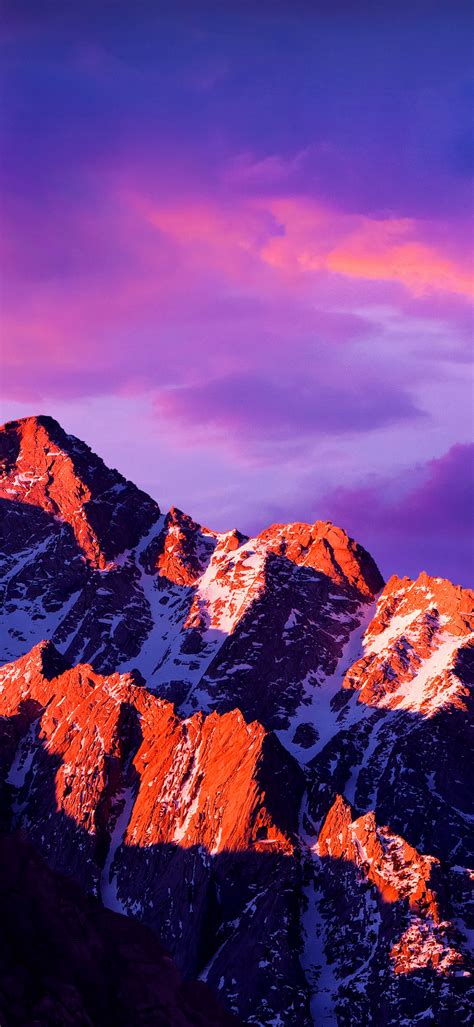 macOS Sierra Wallpaper 4K, Glacier mountains, Snow covered