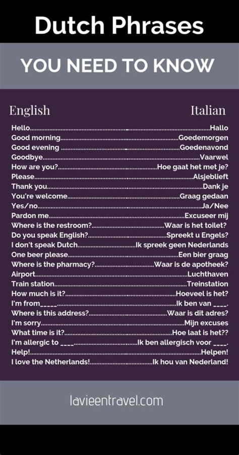 25 Basic Dutch Phrases to use in the The Netherlands - La Vie en Travel