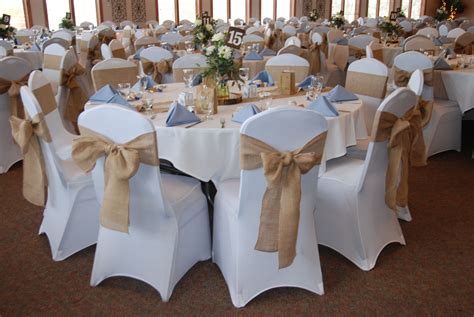 Burlap wedding accents | Wedding reception chairs, Wedding decor elegant, Wedding table ...