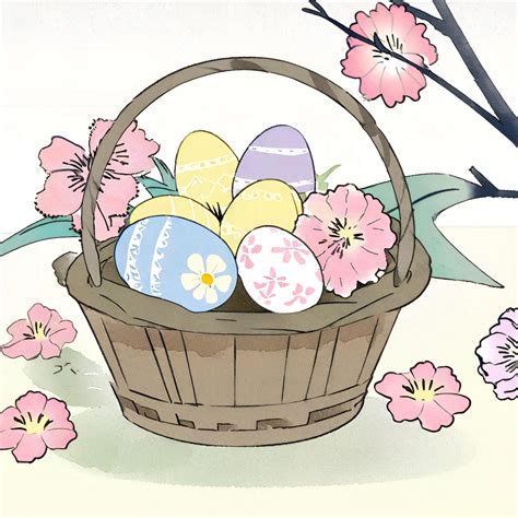 Basket With Easter Eggs Free Stock Photo - Public Domain Pictures