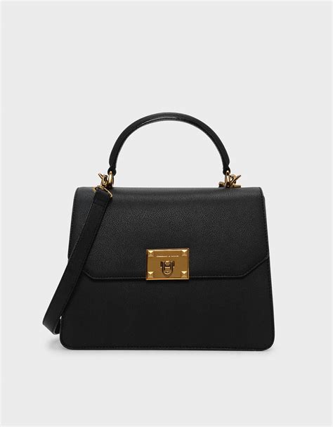 CHARLES & KEITH Classic Push-Lock Handbag | Australian Women Online