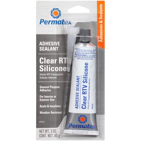 Permatex 3 oz. Clear Silicone Adhesive Sealant-75151 - The Home Depot