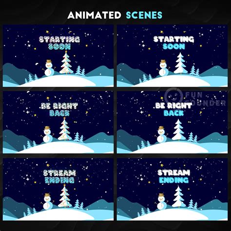 Christmas & Winter Stream Overlay Pack XMAS Stream Overlay Pack Winter ...