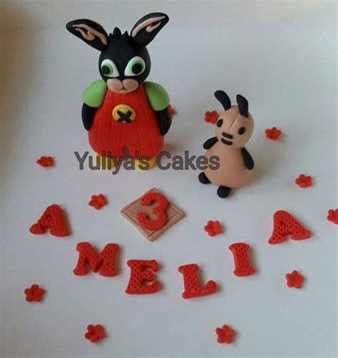 Edible Bing bunny and Flop from Cbeebies tv programme,cake topper,icing ...