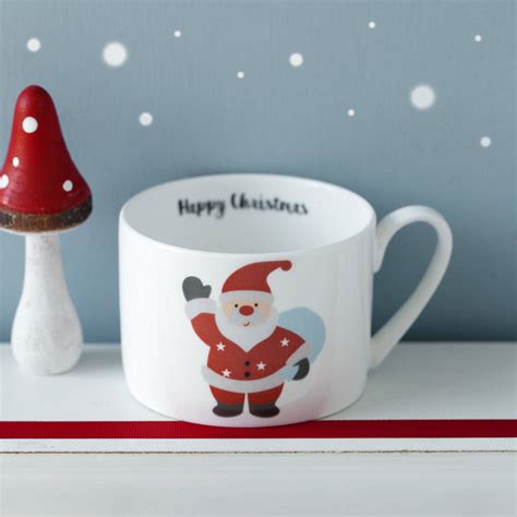 Personalised Christmas Santa Bone China Cup Or Mug By China Betty