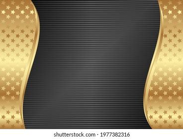 Golden Black Background Stars Pattern Stock Vector (Royalty Free) 1977382316 | Shutterstock