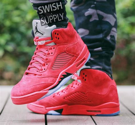 Air Jordan 5 Red Suede 136027-602 Release Date - Sneaker Bar Detroit