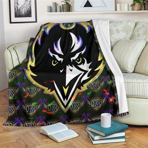 Baltimore Ravens American Football Team Fleece Blanket Raven Head In ...