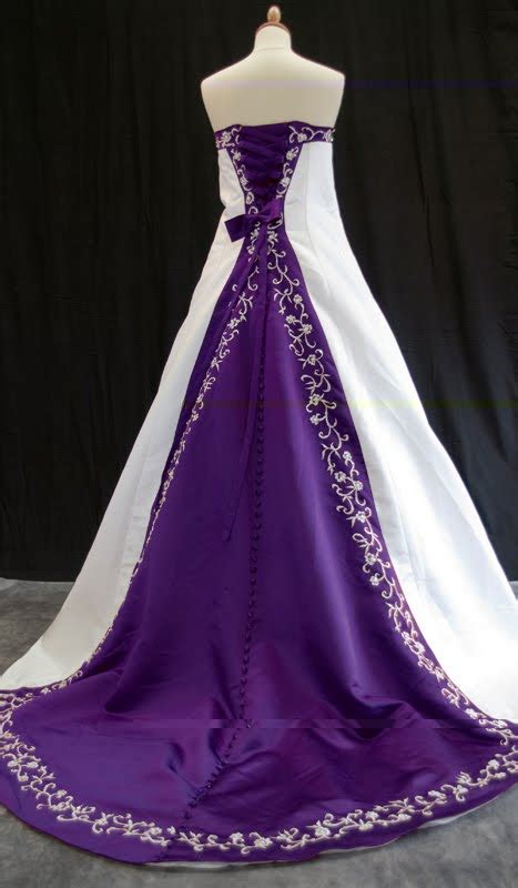 The Dream Wedding Inspirations: Stylish Purple Wedding Dress