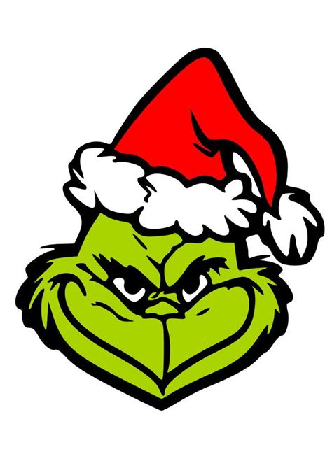 Grinch Head SVG PNG and DXF | Grinch christmas tree, Grinch christmas ...