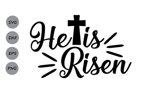 Easter SVG, He is Risen Svg, Resurrection Svg, Christian Svg, cross Svg, Jesus Svg, Silhouette ...