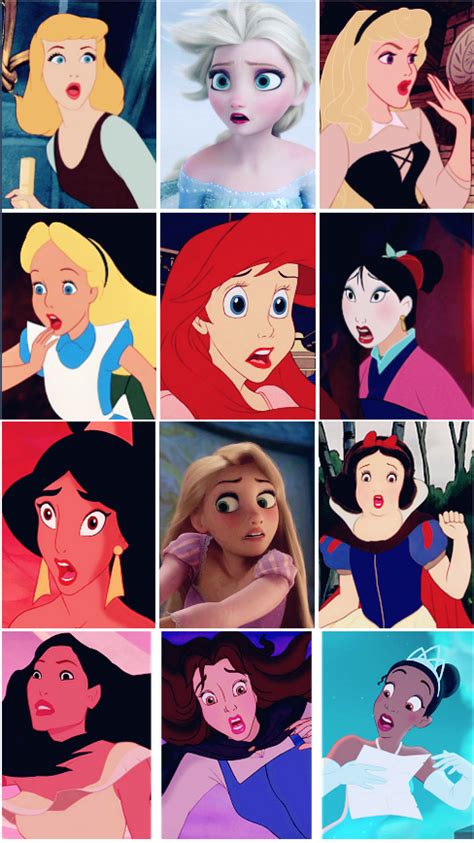 Disney Princess: Scared Edition | Disney face characters, Disney ...