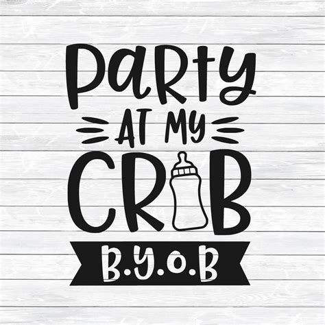 Baby Svg Funny Baby Svg Party at My Crib DXF PNG SVG - Etsy | Baby svg ...