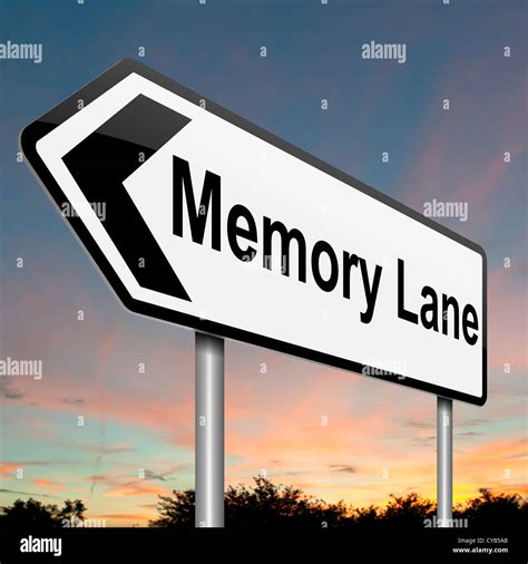 Street road sign memory lane hi-res stock photography and images - Alamy