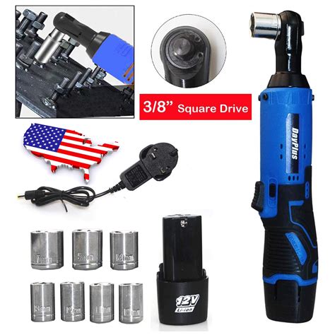 Right Angle Cordless Impact Wrench Li-ion Impact Driver Nut Gun + 2Pc Batteries | eBay