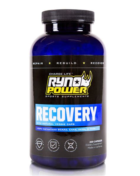 Ryno Power Recovery Supplement - 33 Servings, 200 capsules – On Your ...