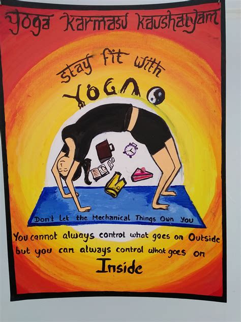 Poster Making on yoga | Yoga poster design, Yoga drawing, Yoga day