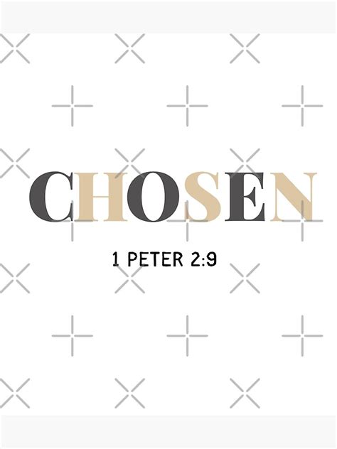 "Chosen 1 Peter 2:9 Christian in beige color" Art Print for Sale by ...