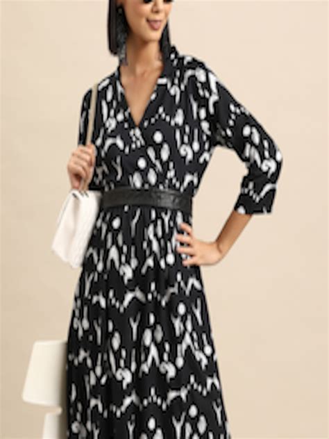 Buy Sangria Printed Wrap Midi Dress - Dresses for Women 21970548 | Myntra