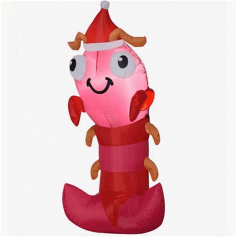 Smiling Shrimp Santa Claus GIF | GIFDB.com