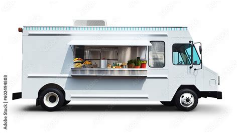 Blank food truck concept - fictional and imaginary food truck mockup ready for your branding ...