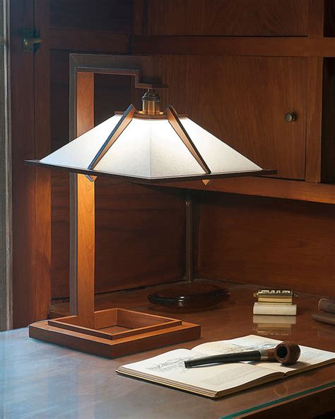 Frank Lloyd Wright Taliesin 1 Table Lamp - Cherry | Maclin Studio