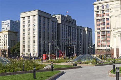 Building of the State Duma of the Russian Federation. Editorial Image - Image of manezhnaya ...