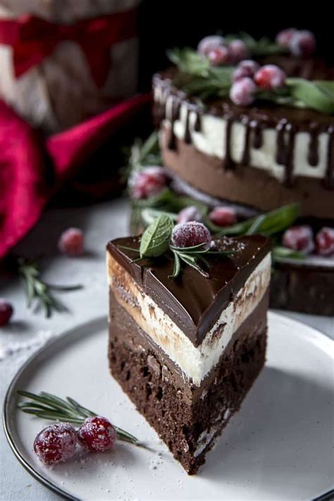 Slice of Double Chocolate Mousse Cake | Ultimate chocolate cake, Chocolate desserts, Fancy desserts