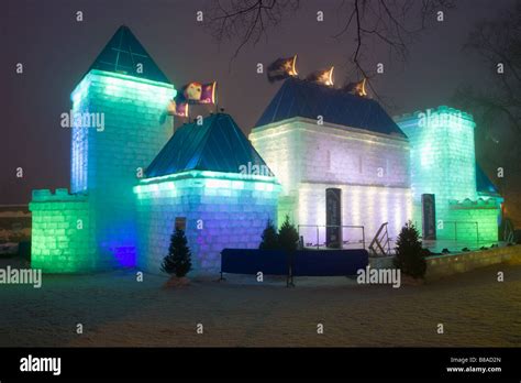 Ice Palace at Winter Carnival Quebec City Canada Stock Photo - Alamy