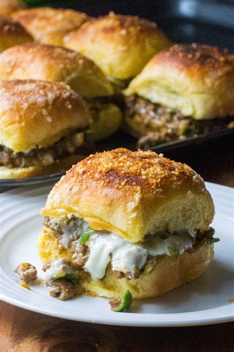 Philly Cheesesteak Sloppy Joes Sliders | A Wicked Whisk