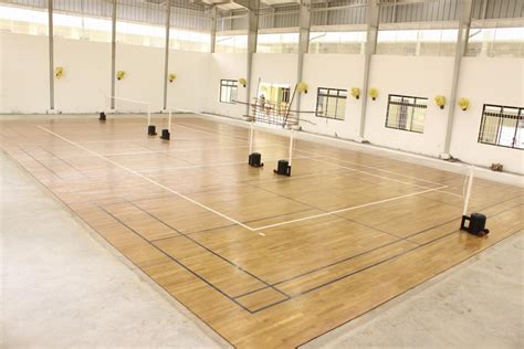 Indoor Wooden Badminton Court at Rs 2900/square meter | लकड़ी के खेलने का फ़्लोरिंग in Navi ...