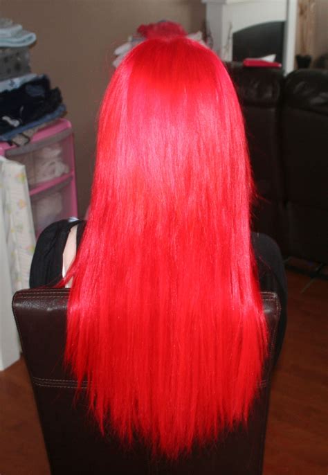 fire red hair extensions - Lakisha Lyles