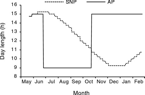 Two photoperiod regimes employed in the present study. A simulated ...