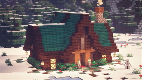 Minecraft | How to Build a Winter Cabin | Winter Cottage - YouTube