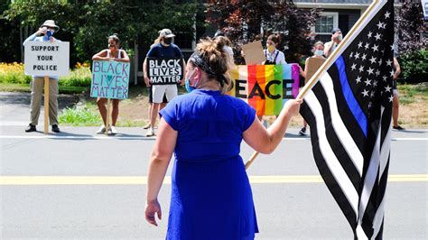 Thin Blue Line Flags Stir Controversy In Mass. Coastal Community : NPR