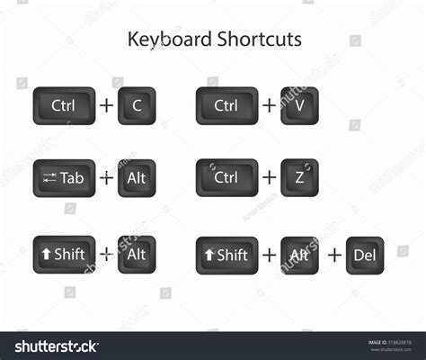 Keyboard Shortcuts Keys. Keyboard Shortcuts Keys Icons. Keyboard Shortcuts Keys Set To Cut Copy ...